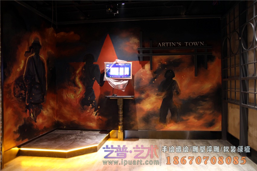 <KTV>玛田小镇KTV墙绘